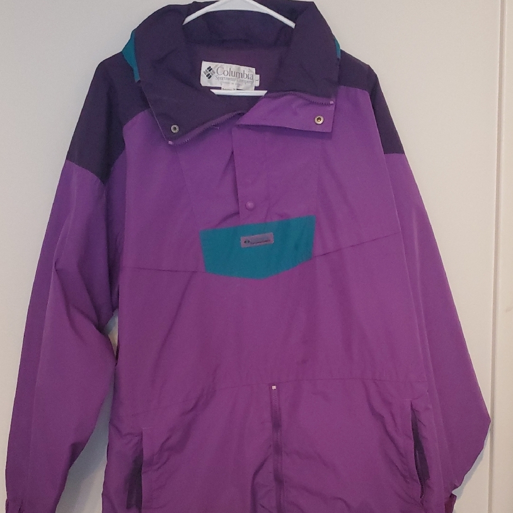 Columbia Purple Ski Anorak Jacket Weather-Resistant